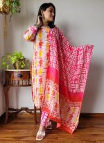 Cotton Multi Colour Casual Wear Printed Readymade Salwar Suit